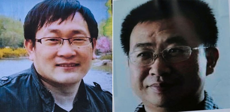 左图:“709案”被判刑的维权律师王全璋。(法新社) 右图:“709事件”的维权律师江天勇。(路透社)